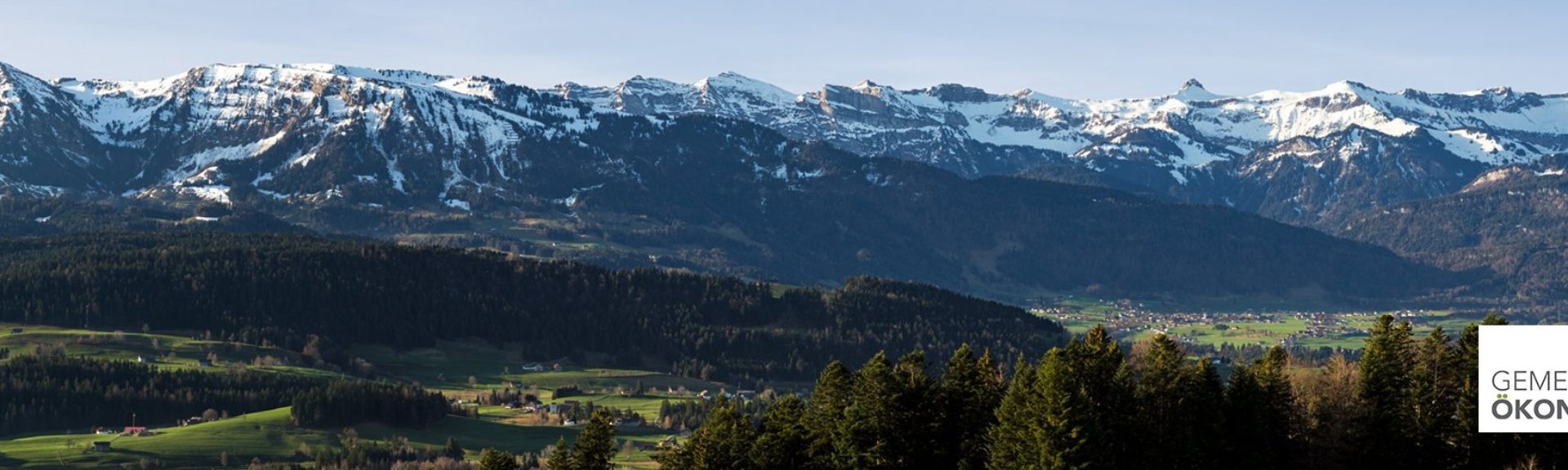 Blick in die Alpen von Leutkirch aus