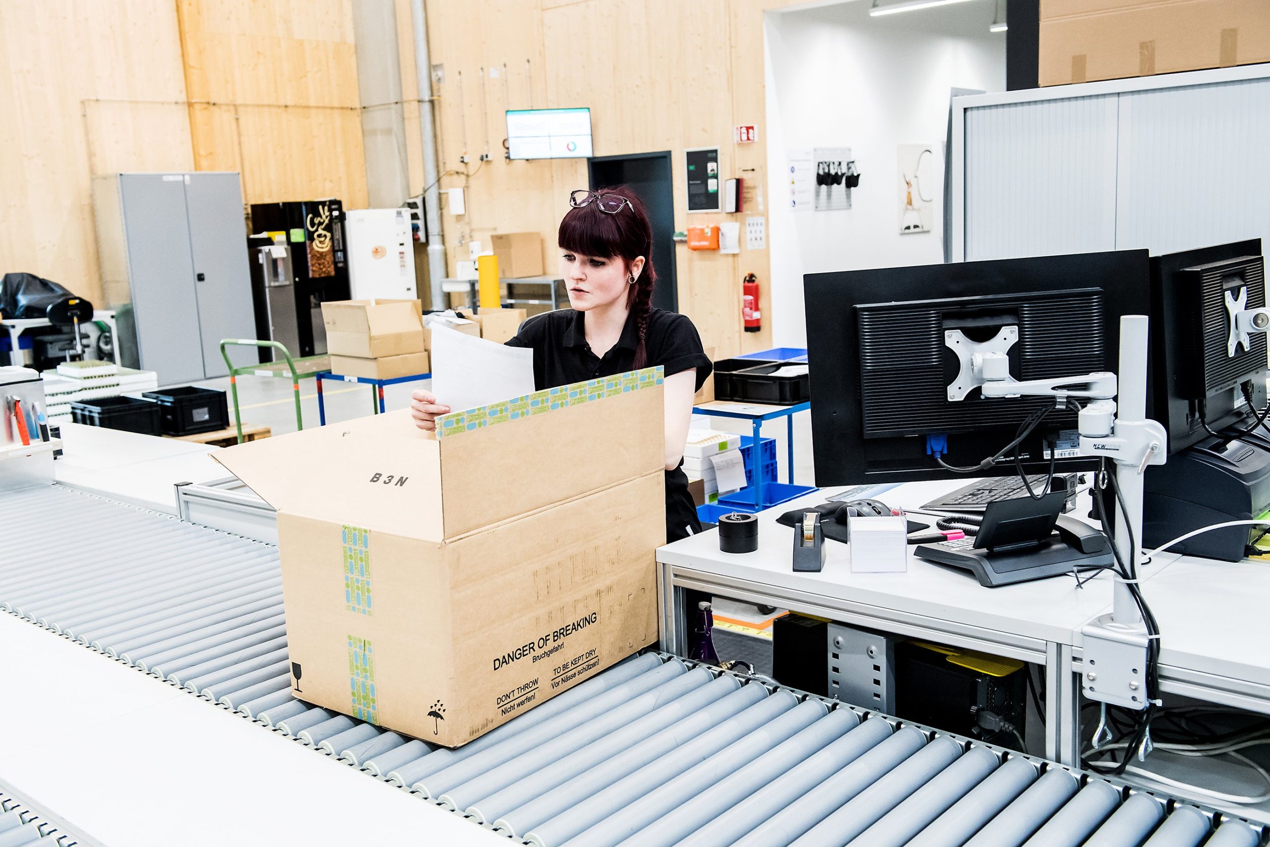 Réception des marchandises au centre logistique d’elobau